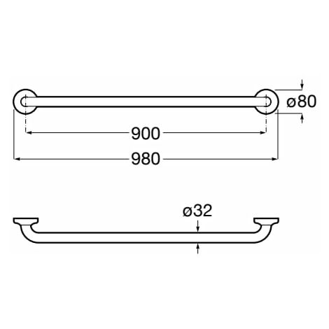 ASIDERO BAÑO ANGULO 90 GRADOS 500X500 MM INOXIDABLE - 70190