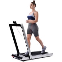 Electric Folding Treadmill, 2-in-1 Indoor Walking Running Machine 2.25 HP with remote control and LED display