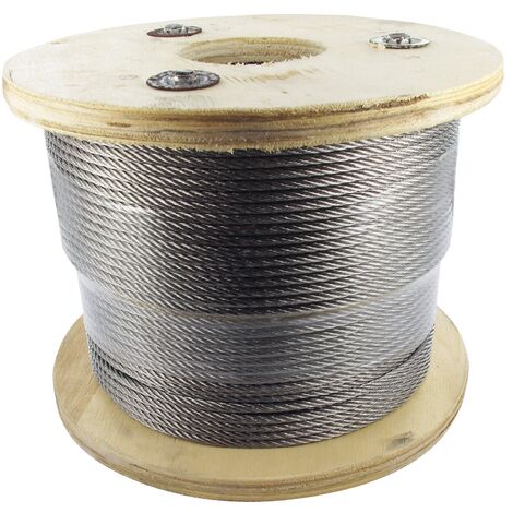 50m cable acier 1mm, âble en acier inoxydable, Bobine de fil de
