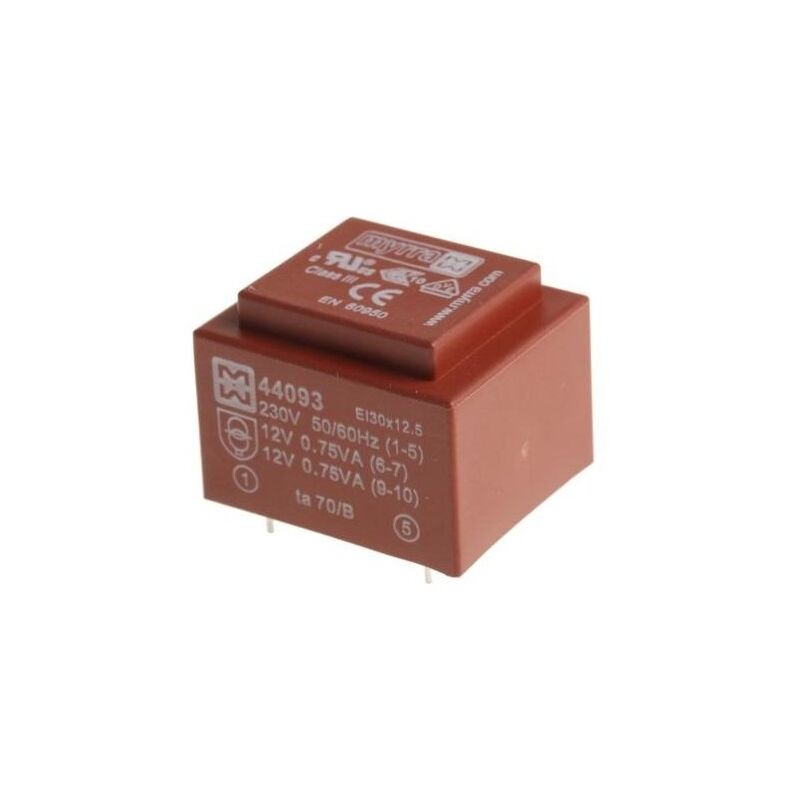 Transformateur PCB Myrra 44086, Isolation Sécurité 230V Vers 9V, 1,5VA, 50/60Hz, Pour Montage Traversant - 2