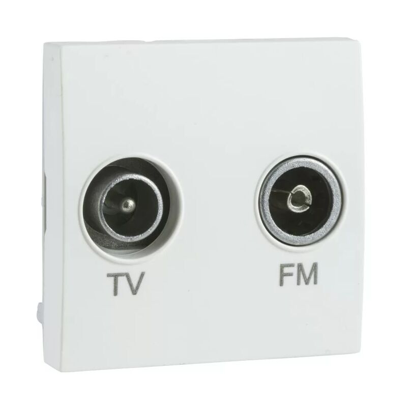 Prise Murale TV FM Câblée 2 Sorties Schneider ALB82327 - Neuf D'origine, Fabriqué En France