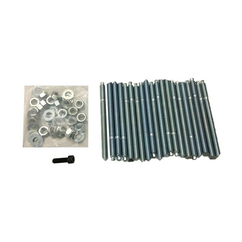Alberts Lot De 7 Tiges Filetées Galvanisées Bleues M12 - Longueur 1000 Mm - Filetage Métrique