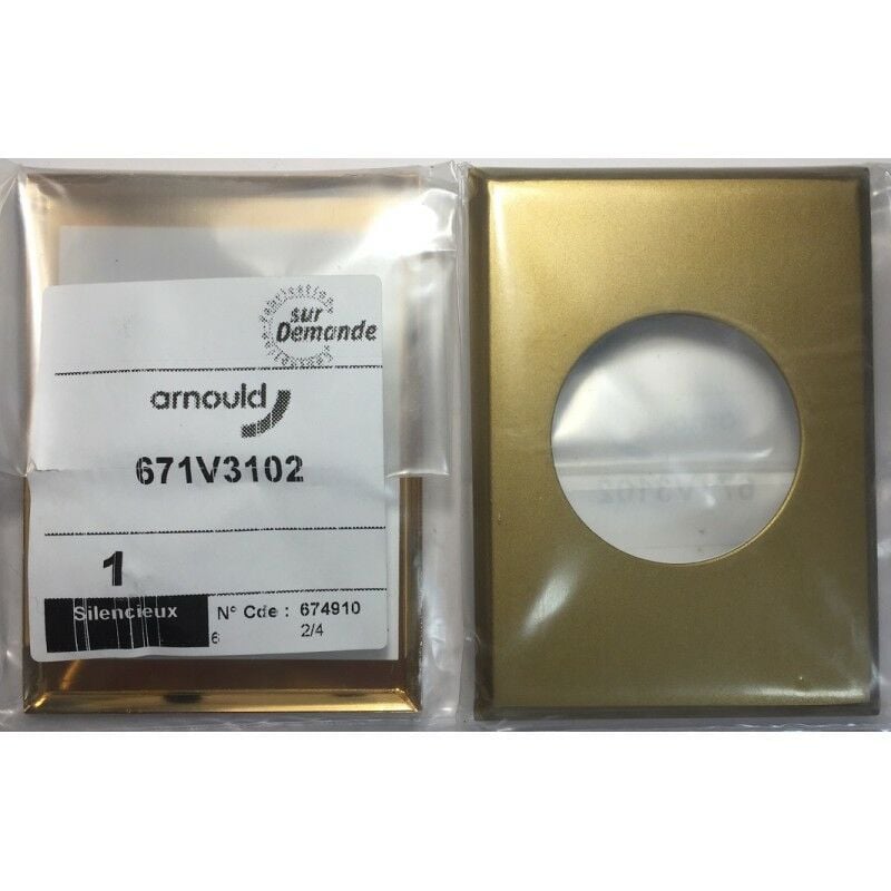 Arnould 671V3102 - Plaque de finition en or brossé - biseauté sur les côtés