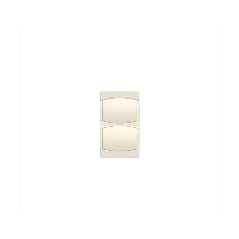 Arnould Initia 69822 Plaque double verticale - entraxe 57mm - ecru - origines