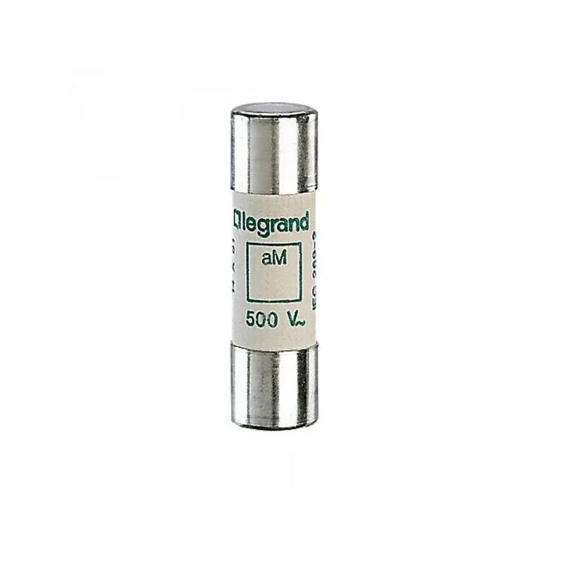Legrand 014002 - Fusible cylindrique aM 2A 14x51mm 500V - Sans voyant