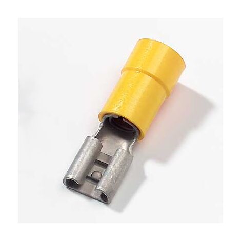Thomas & Betts RC63 - Cosses (x50) femelle - section 4-6mm≤ - partiellement isolé - Jaune