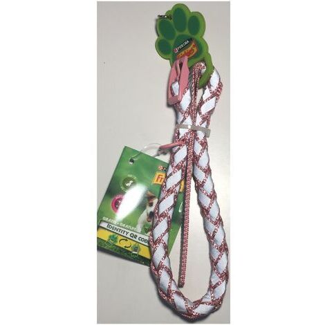 Collier chien Rose Réfléchissant - Taille XS-S 25-40cm - QR code - Friskies Purina (1/2)