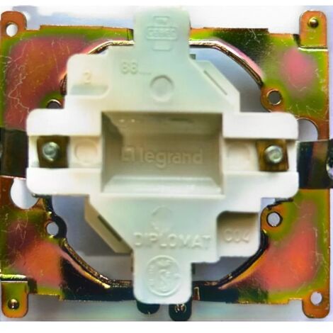 plaque double verticale legrand DIPLOMAT beige et marron