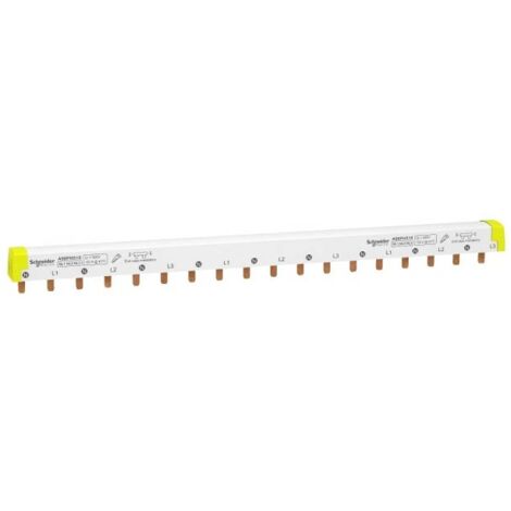 Schneider A9XPH518 Peigne à dents 3 x n + p 100 a acti9 ic60 pour 18 modules de 18 mm