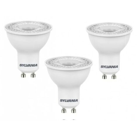 Sylvania – Lot de 3 ampoules LED GU10 345 lumens – Blanc froid 4000K – Durée de vie 15000 heures – Angle de faisceau 36°