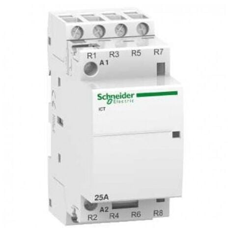 Schneider A9C20137 Contacteur 25A - 4NF - 24VCA - 50Hz - Acti9 - iCT