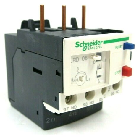 Schneider Electric – Relai de protection 2.5-4A – Interrupteur différentiel 600V – Classe 10A – Protection moteur – LRD08