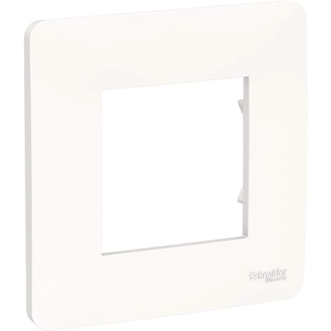 Schneider Electric – Lot de 10 plaques de finition 1 prise – Blanc polaire – Thermoplastique ABS-UV stabilisé – Montage horizontal/vertical – IP21 IK04 - NU200218