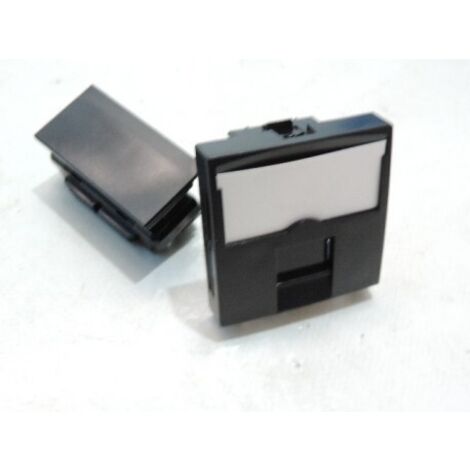 Prise RJ45 CAT6 FTP noire écrantée format 45mm pour clipsage dans goulotte d'installation Logix PLANET WATTOHM 49268