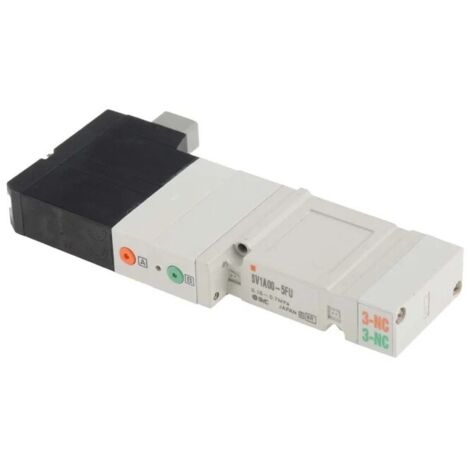 SMC SV1A00-5FU Electrodistributeur pneumatique SMC série SV1000 fonction 4/3, Bobine/Bobine, 24V c.c (1/3)