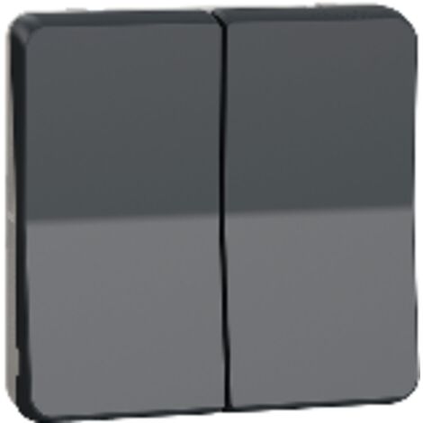 Schneider MUR35042 Mureva Styl - Bouton poussoir volets roulants - composable - IP55 - IK07 - gris