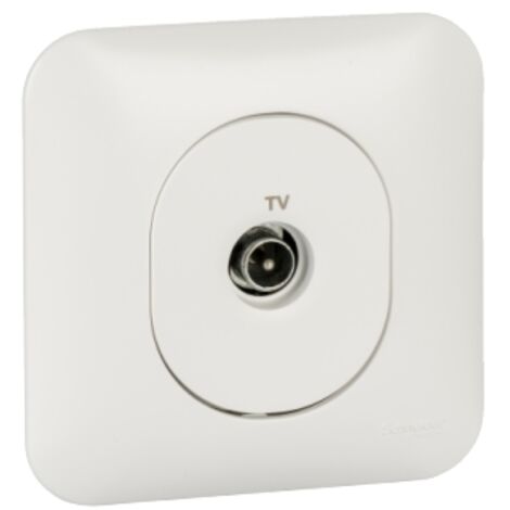 Ovalis S260405 Ovalis - Prise TV avec plaque Blanc (1/11)