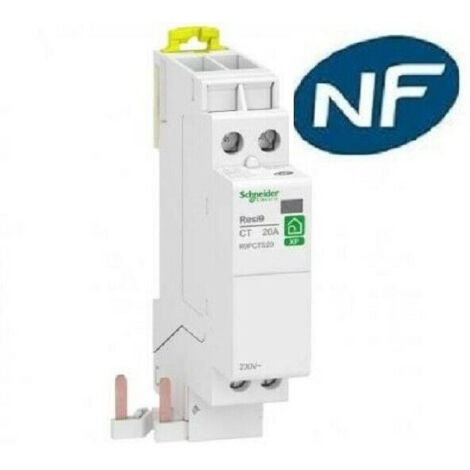 Schneider Electric – Contacteur pour tableau électrique 2NO 20A – R9PCTS20 – Tension 230/250V AC – Câblage simplifié avec peigne de raccordement