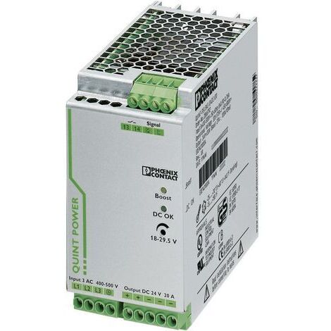 Alimentation rail DIN Phoenix Contact QUINT-PS/3AC/24DC/20 29.5 V/DC 20 A 480 W 1 x S99481 (1/5)