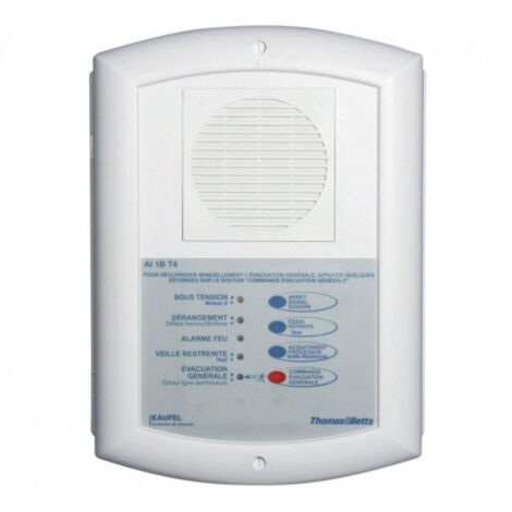 Kaufel – Alarme incendie 230V – Surveillance des lignes de déclencheurs manuels – Autonomie 12h + 5min – Niveau sonore 90dB à 2m (1/3)