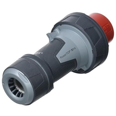 Mennekes 13206 Top Xtra de prise d'alimentation avec zone de caoutchouc - IP 67 - 4 Pole, 63 A courant, 400 V, Rouge (1/2)