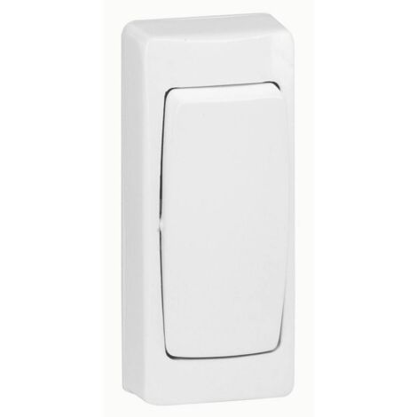 Legrand – Bouton-poussoir Oteo blanc – Montage en saillie – Indice de protection IP31 – 1 pôle – Fixation par vis