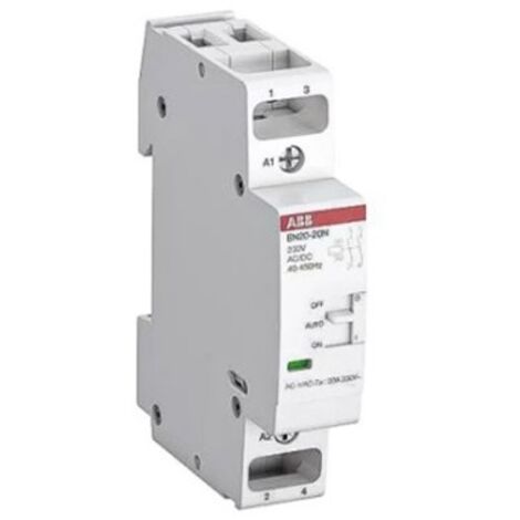 ABB – Contacteur jour/nuit 20A – 2 contacts NO – Tension 230V AC/DC – Installation sur rail DIN – Fonctionnement silencieux - 1sbe122111r0620