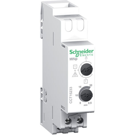 Schneider CCT15233 Acti9 MINp - minuterie 30s..20mn/1h - contact 16A/230Vca - fonction télérupteur