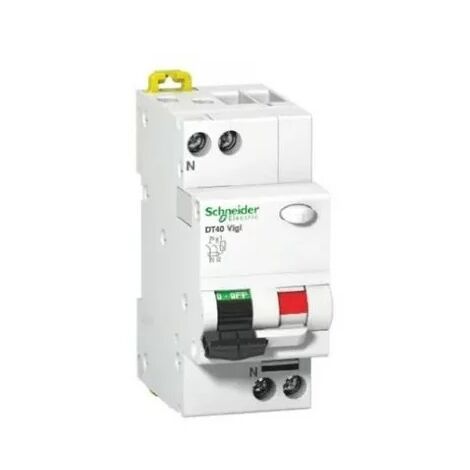 Schneider Electric – Disjoncteur différentiel 1P+N 10A A9N21442 – Courbe C – Sensibilité 30mA – Protection contre surcharges et courts-circuits