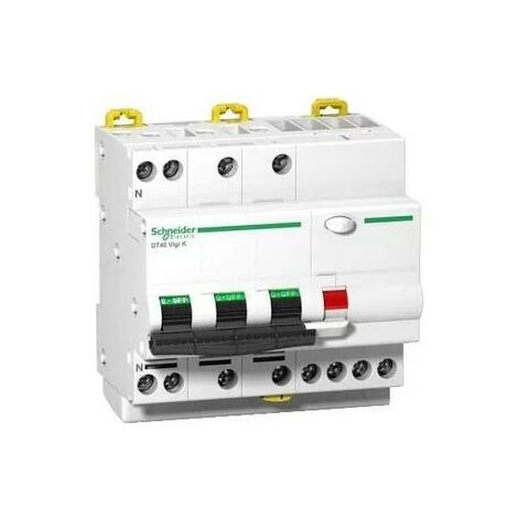 Schneider A9N21221 Disjoncteur différentiel 3P courbe C 10A dt40k