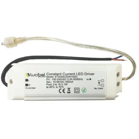 Lucibel STD009 Driver LED de 3 à 16W 350mA