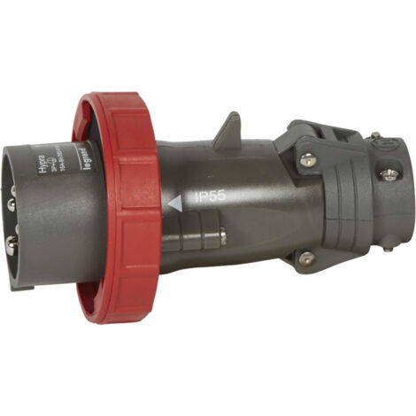 Fiche mobile droite Hypra IP66/67-55 16A - 380V à 415V - 3P+T - plastique - LEGRAND