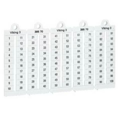 Legrand 39523 - Plaque repères bloc jonction Viking 3 - lect horiz - pas 6 - chiffres 301 à 400
