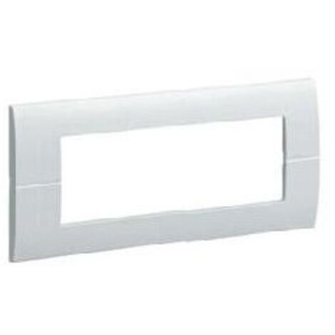 Plaque Hager Systo horizontale 6 modules Blanche - 8,56