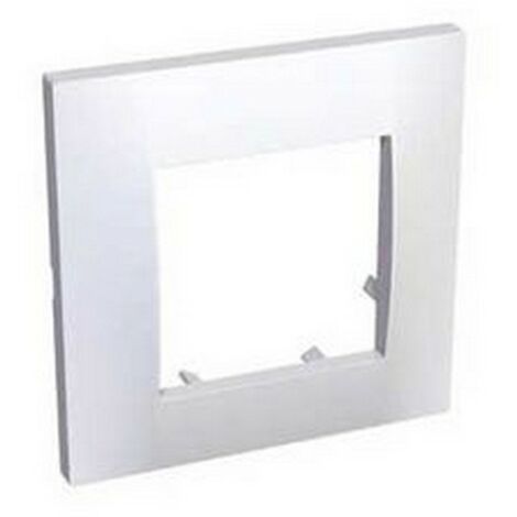 Schneider Electric – Plaque Schneider ALB45650 – Altira – Blanc 1 poste 80 x 80 mm – Finition satinée – Fixation à pression 4 points