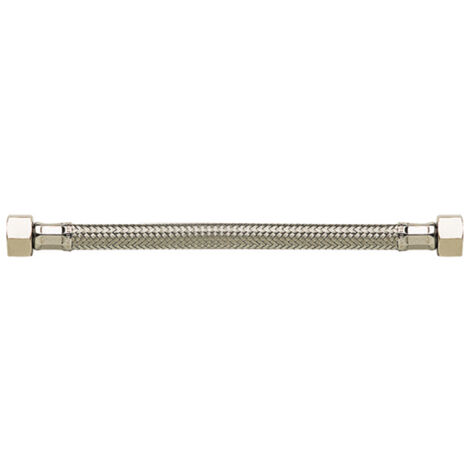 Flexible Tressé Inox Série PLUS - Sanitaire - Ø8mm - Femelle/Femelle égale 12x17 - L300mm