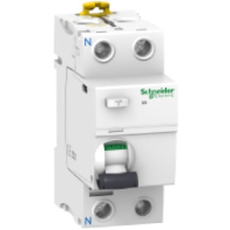 Schneider Electric – Interrupteur différentiel 2P 63A 30mA type AC – Protection contre les chocs électriques – Indicateur VisiTrip – A9R11263