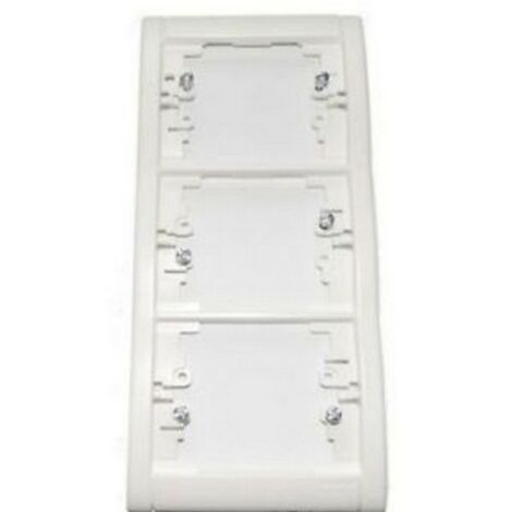 Legrand SAGANE 85002 - Plaque Verticale 3 postes KOZI OPALIS blanche