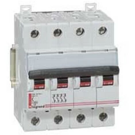 Legrand 007001 Disjoncteur magnéto-therm DX-H 10000 - LEXIC - 4P - 400 V - 20 A - Courbe C