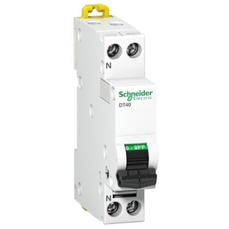 Schneider Electric – Disjoncteur unipolaire 20A A9N21026 – Courbe de déclenchement C – Raccordement par peigne ProDis ou câbles – Pouvoir de coupure 4,5 kA (1/5)