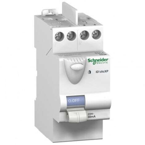 Schneider Electric – Interrupteur différentiel 23160 – 2P 40A 30mA type AC – Protection instantanée – Gamme DuoLine XP ID'clic - CLIC 2 P