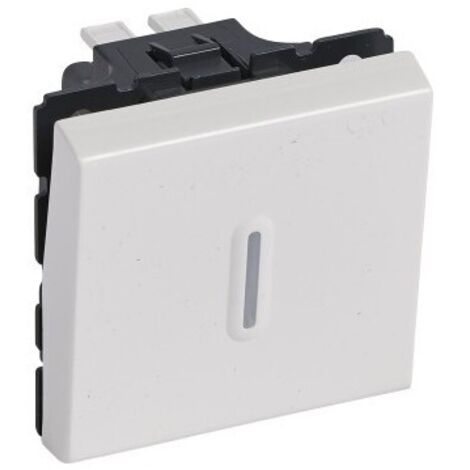 Legrand – Poussoir composable inverseur 2 modules à voyant IP31 – Mode de pose support de module – Pour éclairage résidentiel et tertiaire (1/4)