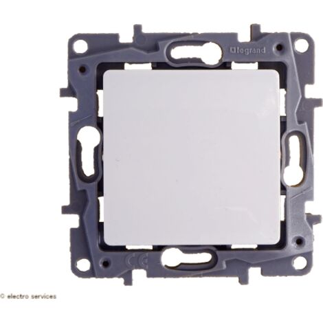 Legrand – Bouton-poussoir simple NILOÉ NO-NF 6A à vis – Mécanisme inverseur pour installation électrique – Coque de protection incluse