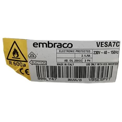 WHIRLPOOL F135153 COMPRESSEUR R600a réfrigérateur EUR