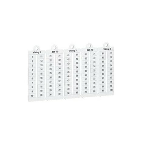 Legrand 039508 - Plaque repères bloc jonction Viking 3 - Lect Horiz - Pas 5 - Chiffres 31 à 40