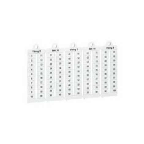 Legrand 039518 - Plaque repères bloc jonction Viking 3 - lect horiz - pas 6 - chiffres 31 à 40