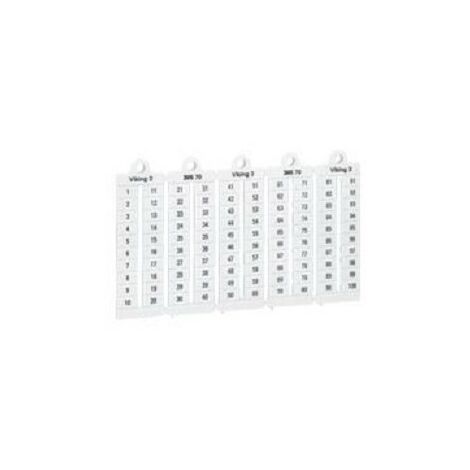 Legrand 039517 - Plaque repères bloc jonction Viking 3 - lect horiz - pas 6 - chiffres 21 à 30
