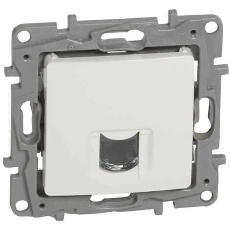 Legrand 665177 - Prise RJ 45 Niloé - tél, info - FTP - Cat. 5 - Pur (1/3)