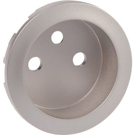 Legrand – Enjoliveur de prise 2P+T 16A titane – Gamme Céliane – Intérieur uniquement – Compatible avec support Batibox