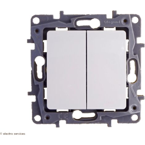 INTERRUPTEUR DOUBLE VA ET VIENT 10AX 250V PUR LEGRAND NILOÉ 664702